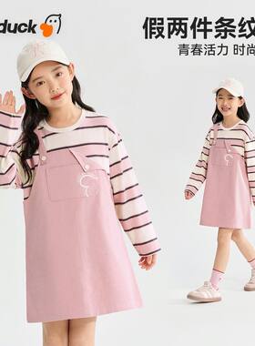 QQduck可可鸭女童裙子儿童长袖
