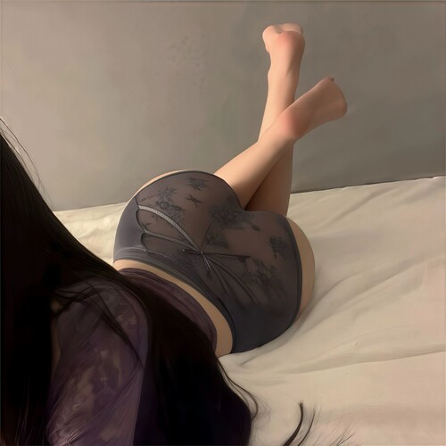 2026新款法式性感浪漫蕾丝内裤女火辣镂空网纱透气纯欲女士三角裤