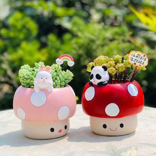可爱花盆创意小动物多肉盆栽桌面