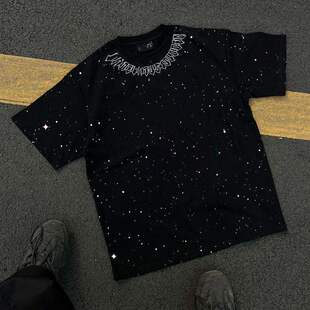 儿童满天星亮片半袖t恤男女童2026夏季美式潮牌中大童短袖上衣服