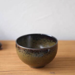 龙泉吴进手工茶叶末釉金桂建盏复古窑变釉瓷器茶具主人杯大茶碗