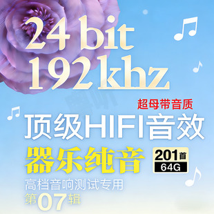 [器乐纯音怀旧经典]24bit192k高码率Hires母带WAV数播高清无损U盘