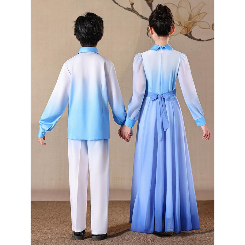 六一儿童合唱服演出服男女童大合唱团比赛中小学生爱国朗诵表演服