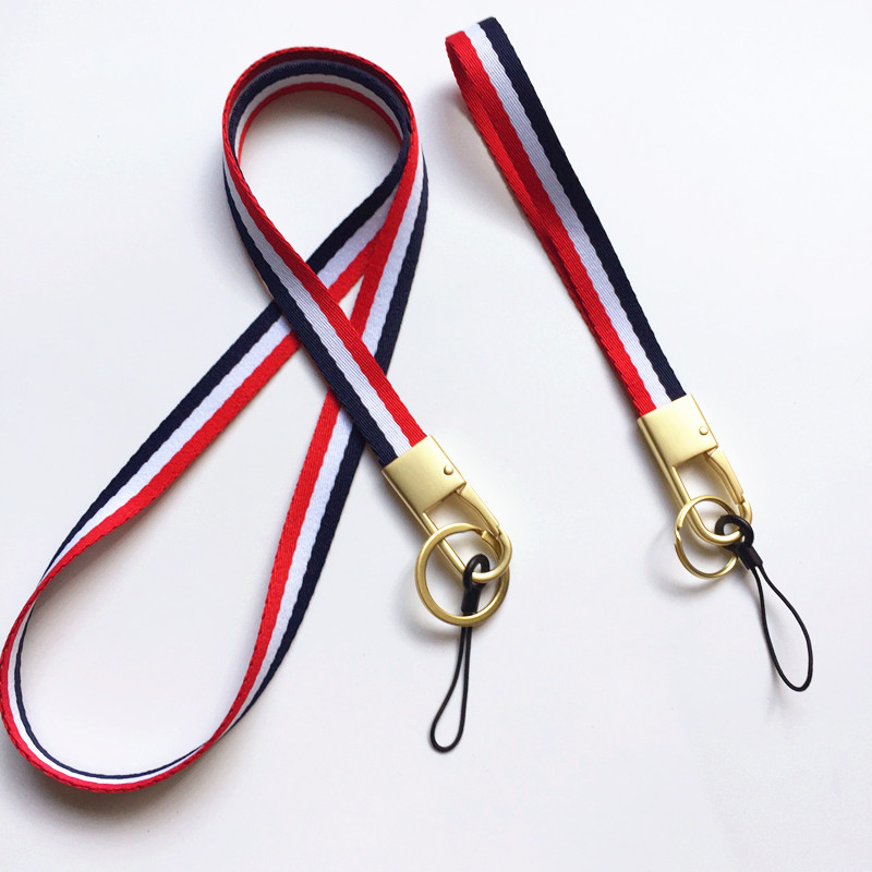 金色手机绳挂脖绳绳钥匙挂链织带