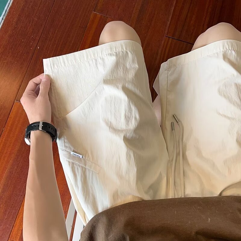 工装短裤男夏季新款潮流美式速干运动五分裤宽松青少年男士休闲裤