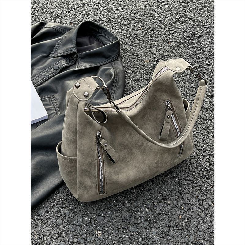 大容量包包女2025新款斜挎包质感小众上课大学生单肩包通勤托特包