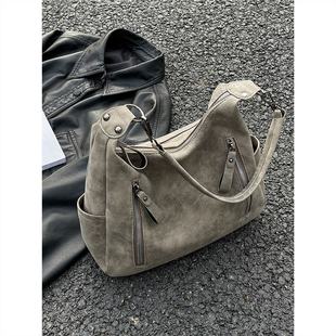 大容量包包女2025新款斜挎包质感小众上课大学生单肩包通勤托特包