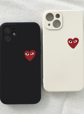 潮牌爱心川久保玲手机壳iPhone16苹果15promax小米14液态p70硅胶nova12华为mate60适用荣耀magic5红米k软套13