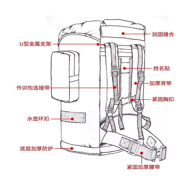 登山户外迷彩背囊携行具大容量100L升双肩背包野营登山包防水背包