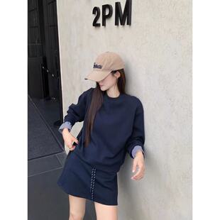 韩系高级感学院风一整ootd穿搭套装短裙裤新款小个子秋冬季裙子女