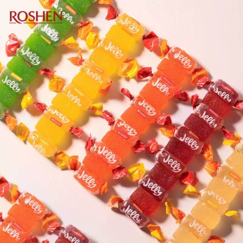 ROSHEN如胜JELLY晶果乐软糖果乌克兰进口混合水果味0脂QQ休闲零食