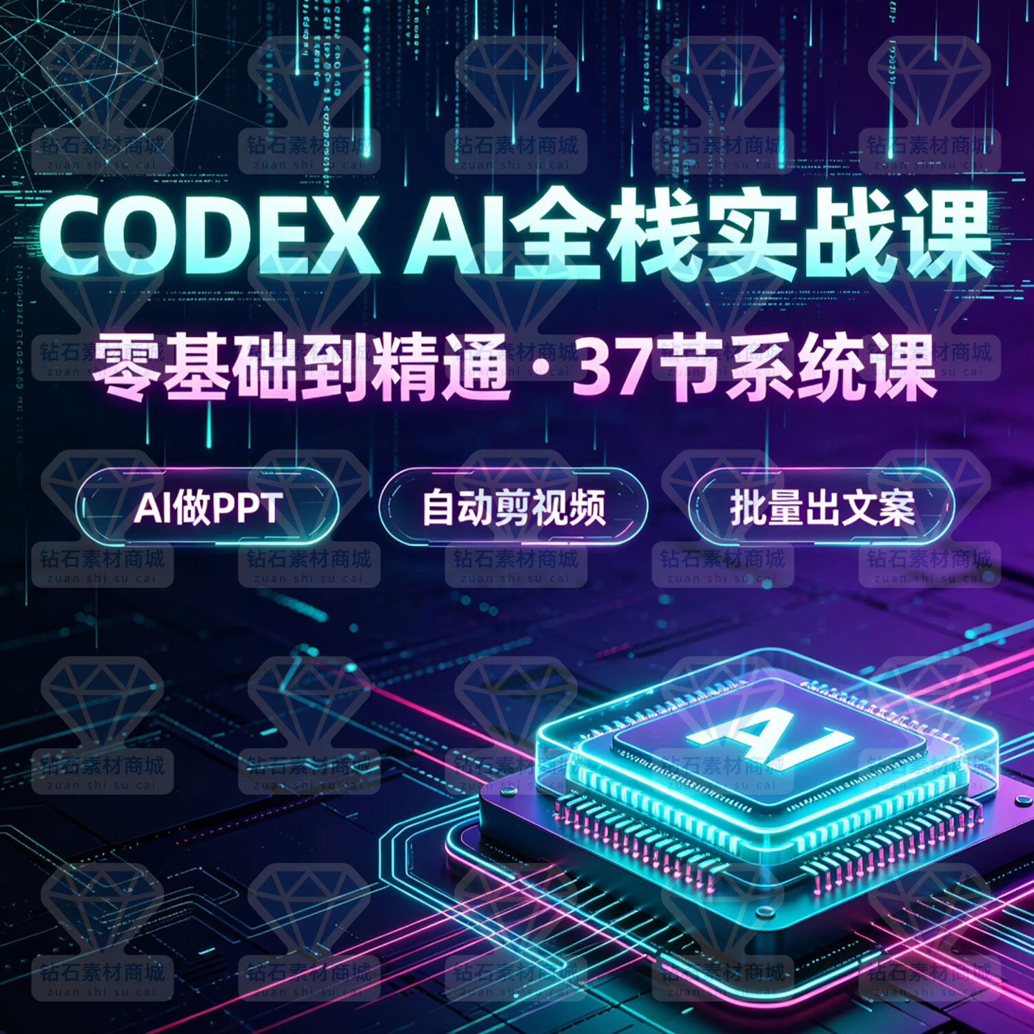 Codex智能体零基础应用实战全程教学剪辑编程自媒体2026课程图片