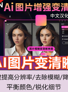AI图片高清修复无损放大模糊图片变清晰老照片修复提升分辨率工具