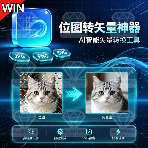 图片处理位图转矢量图JPG位图转PNG矢量图自动图片转矢量汉化软件