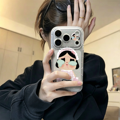 韩系哭娃女孩苹果防摔全包软壳
