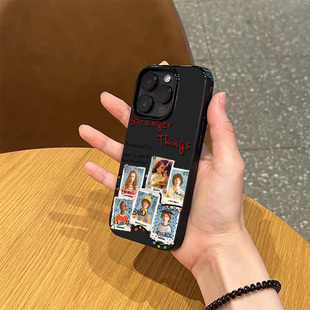 ins怪奇物语照片手机壳适用苹果17promax新款 iPhone16亮黑色15pro硅胶14软壳13情侣12小众简约11全包防摔套