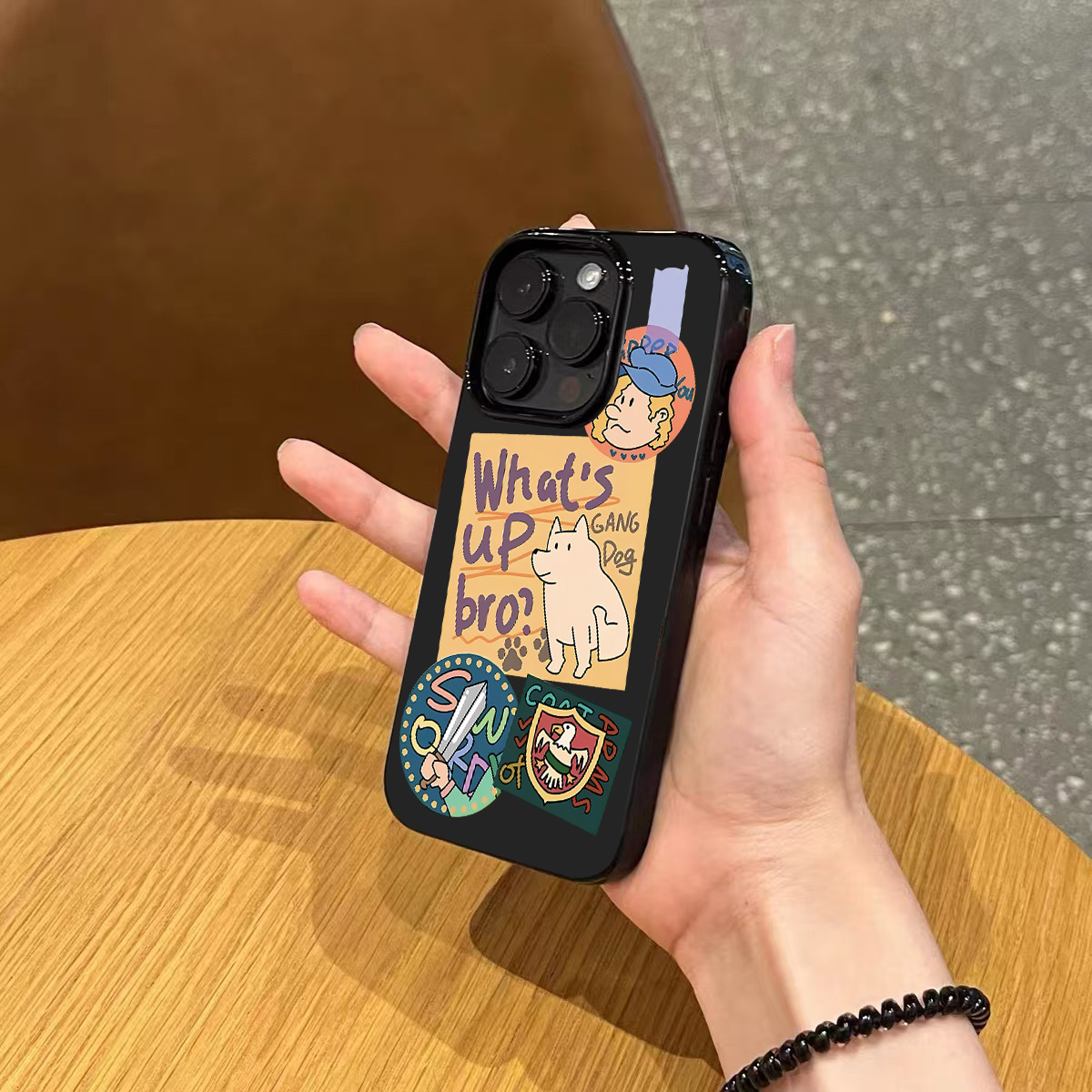 小众潮酷标签小狗苹果手机壳