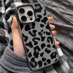 小众ins复古黑色豹纹适用苹果17promax不会撞壳手机壳磨砂iphone15pro新款14软硅胶16高级女13辣妹12全包软壳