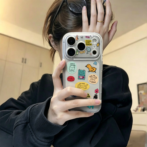 ins小众透明硅胶全包苹果壳