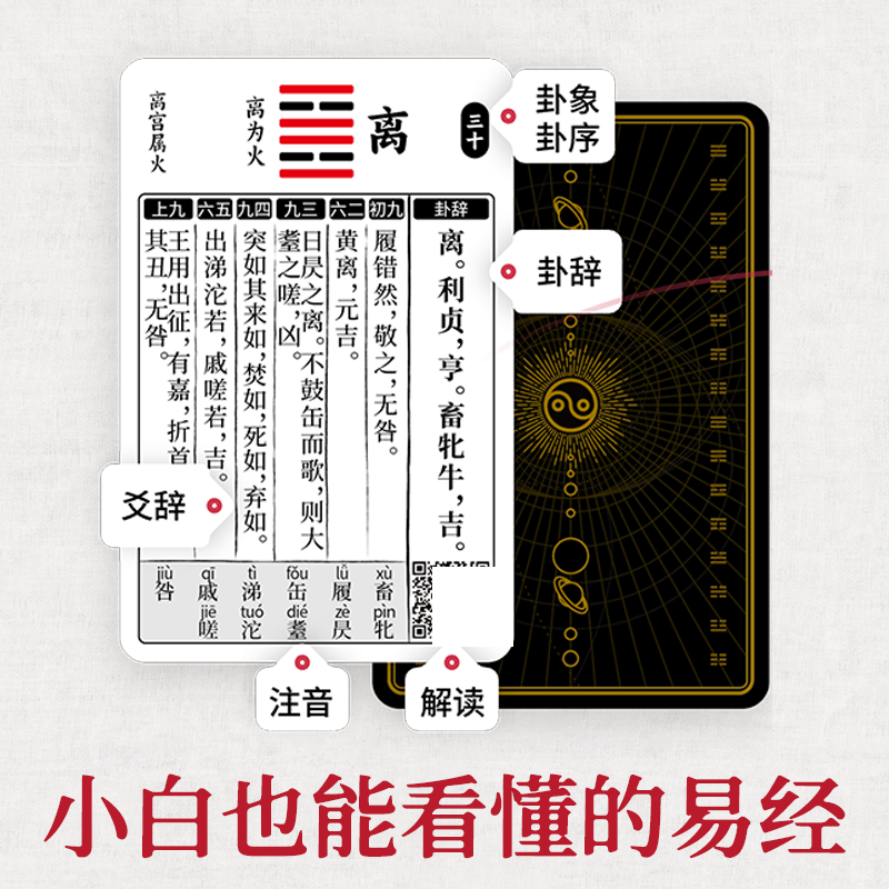 易经六十四卦牌,天机易象便携版,零基础,易学卡片,道具牌中国塔罗,模玩/动漫/周边/娃圈三坑/桌游,塔罗牌,淘宝优惠券,粉丝福利购,淘宝优惠卷