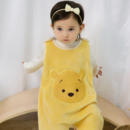 婴儿睡袋法兰绒宝宝背心式防踢被儿童睡衣秋冬保暖护肚子神器无袖