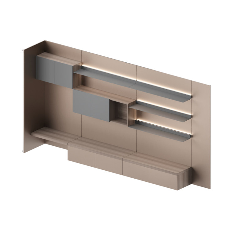 伟豪mobi办公文件柜展示板式展示装饰背景柜书柜墙柜组合高柜定制