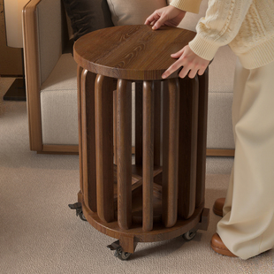 实木叠叠乐凳子家用可叠放中古风叠叠凳客厅备用圆凳多功能组合凳