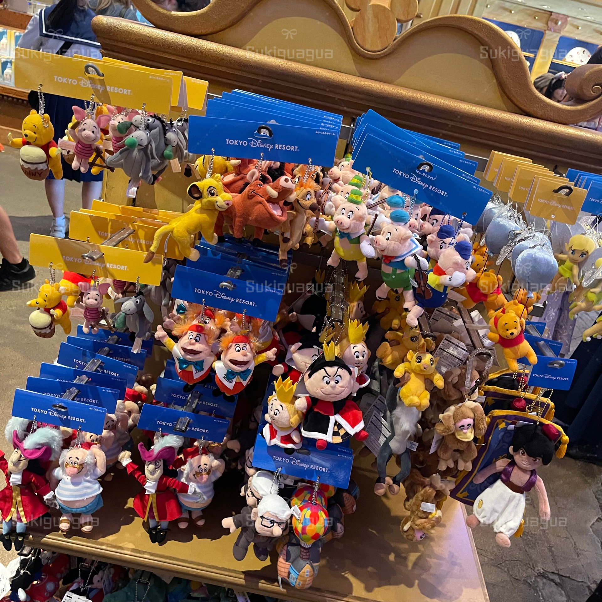 日本 Disney迪士尼 三只小猪彭彭丁满飞屋环游记阿拉丁维尼挂件