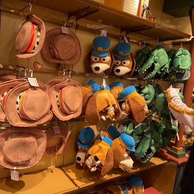 日本 Disney迪士尼乐园代购 维尼史迪奇猪排胡迪毛绒头套卡通帽子