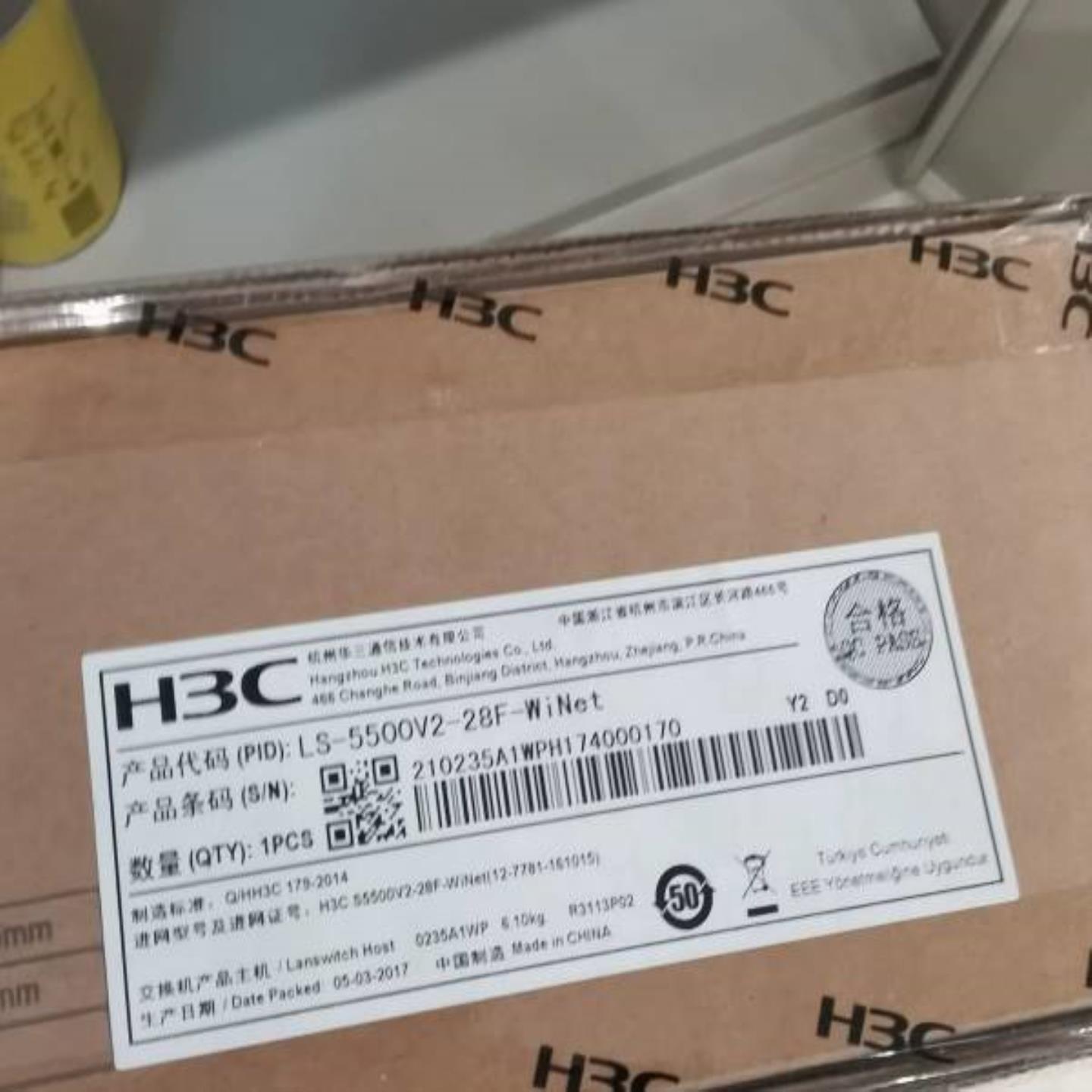 配件全新未拆封 华三H3CLS-5500V2-28F-Winet交换机议价