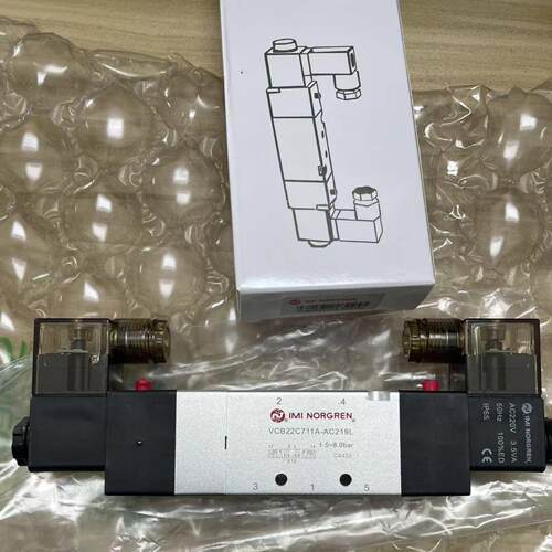 配件VCB22C711A-AC219L诺冠Norgren三位五通电磁阀G38螺纹议价