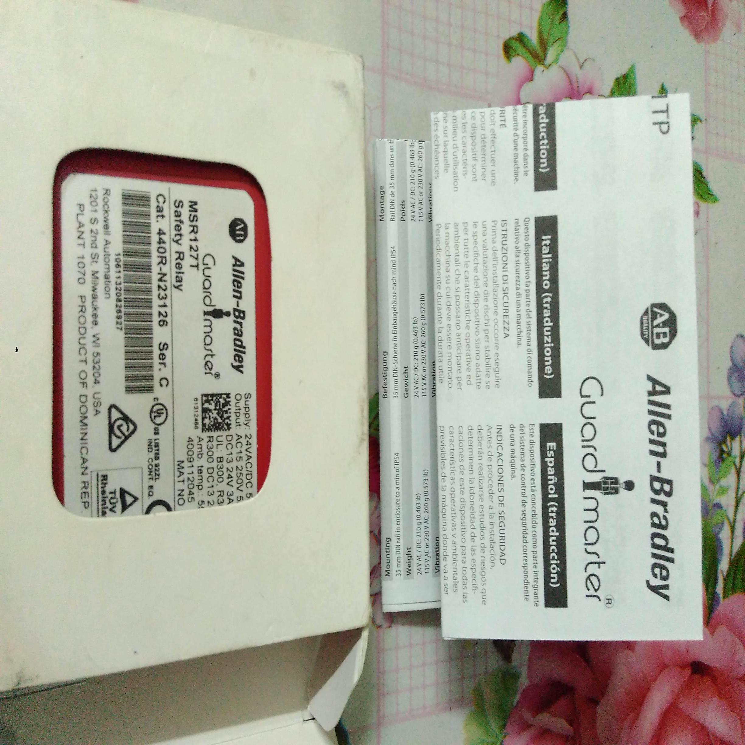 配件AB原装进口MSR127T安全继电器CAT 440R-N23126 EM4R2D议价