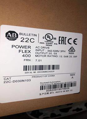 配件AB变频器22C22p-d6p0d010d012d017d024D030N103 议价议价