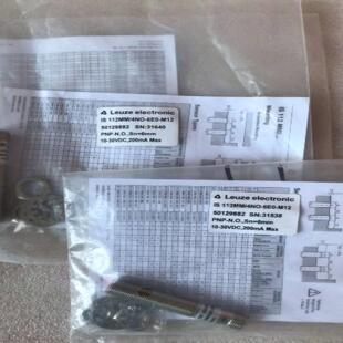 6E0 112MM4NO M12假一罚十可配议价 进口Leuze接近IS 配件原装