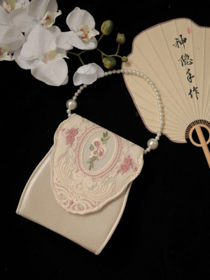 文艺复古刺绣花朵旗袍包包