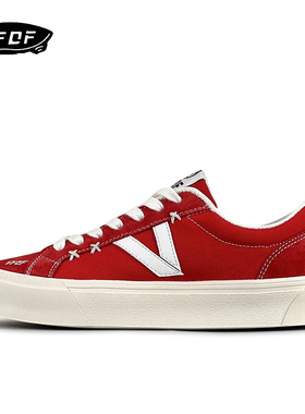 VFDF 红色复古百搭帆布鞋男女2024夏季新款情侣透气休闲板鞋ins潮