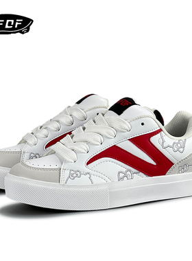 VFDF 小众百搭潮流时尚低帮板鞋男女休闲学院情侣拼色复古帆布鞋