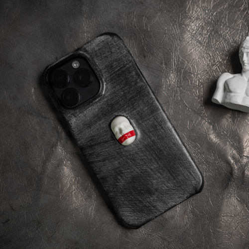 挣脱雕塑创意14promax手机壳phone16promax手机套真皮纯手工15pro个性定制适用于苹果高级感17promax观念艺术