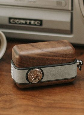 适用Sony索尼WF-1000XM5耳机保护套创意手工胡桃木松下新款EAH-AZ80 Panasonic 原创耳机壳真皮复古EAH-AZ100