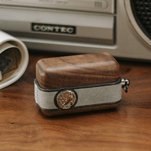 适用Sony索尼WF-1000XM5耳机保护套创意手工胡桃木松下新款EAH-AZ80 Panasonic 原创耳机壳真皮复古EAH-AZ100