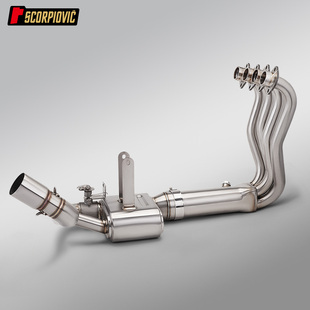 适用张雪500RR全段排气管改装 双通道阀门盒子前段排气管尾段套装