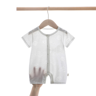 短裤 透气连体衣小月龄婴幼儿短袖 睡衣家居服 卡通薄款 男女宝宝夏季
