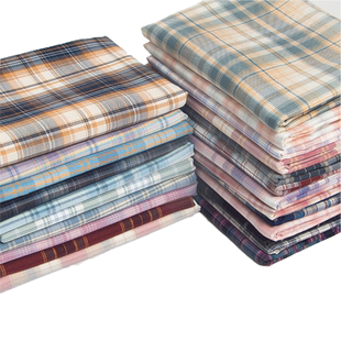 1米价 jk格子布料百褶裙服装裙子面料手工diy大肠发圈色织涤纶布