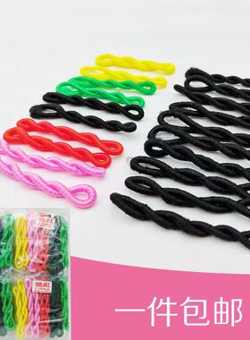 韩版女士彩色不缠发皮套打底毛线橡皮筋发圈头绳头饰发饰品