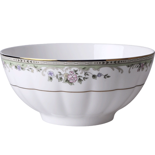 金四方唐山骨质瓷春满家园碗盘盆碟调羹勺子品锅家用搭配餐具套装