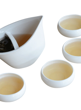 陶瓷金四方5件套送礼品功夫茶具