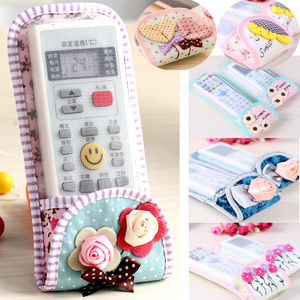 4个起包邮布艺电视遥控器套 透明可爱空调遥控器保护套机顶盒罩