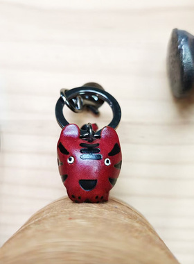 手工牛皮情侣真皮钥匙扣包包挂件
