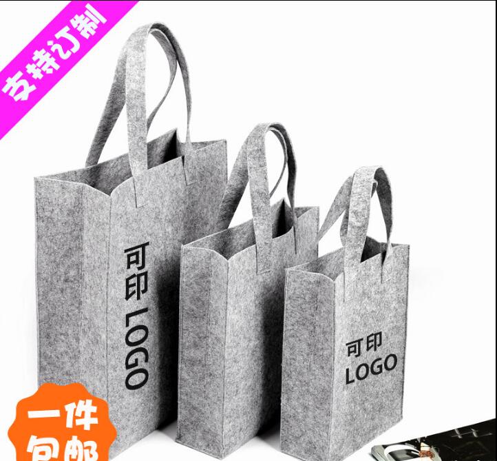 定制毛毡大容量可加印购物袋子