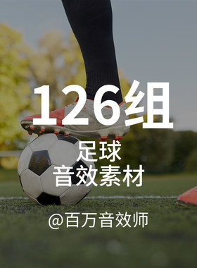 足球比赛声音音效素材包踢球传球接球头球射门进球现场欢呼的声音